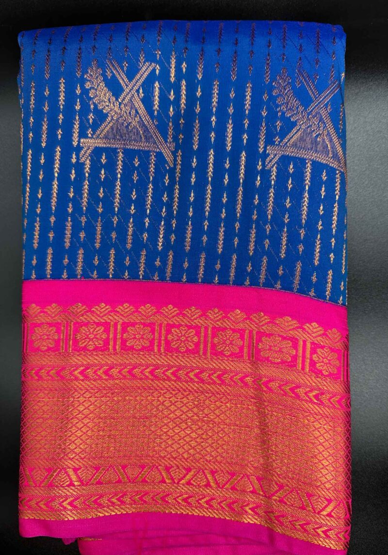 Vairaoosi Saree - Bluebonnet