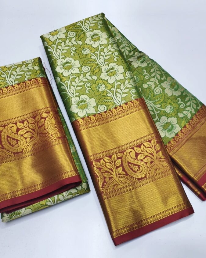 Wedding Silk Saree - Pistachio Green