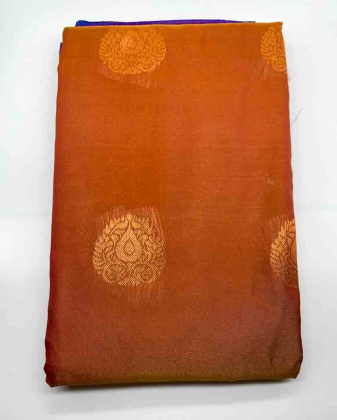 Soft Silk Saree - Rustic Orange