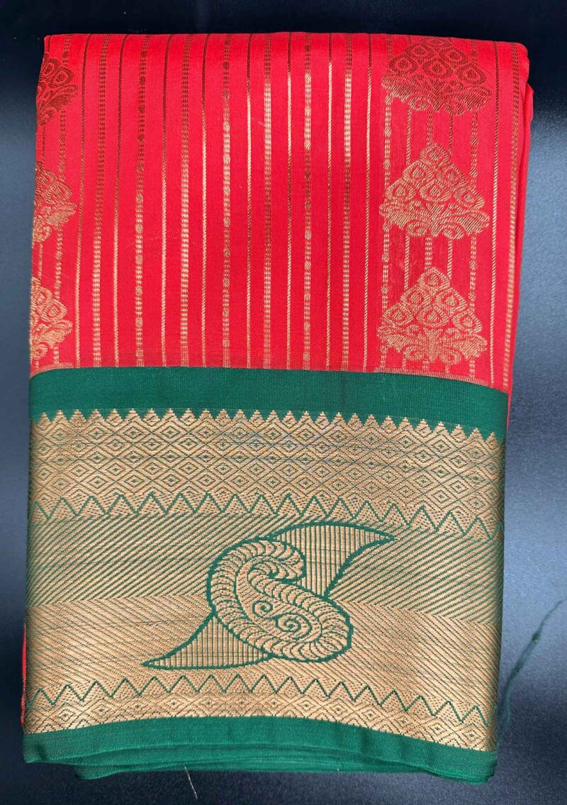 Vairaoosi Saree - Chili Red